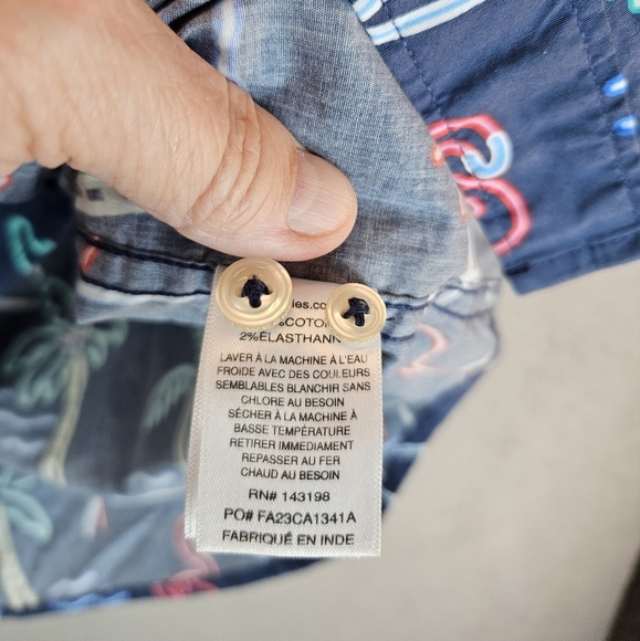 Chubbies Shirt Mens Sz S The One Man Wolf Pack Neon Look Flamingo and Palm Trees - Picture 7 of 12